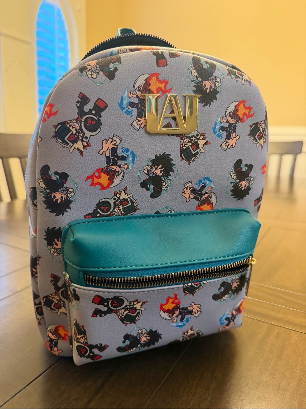 My Hero Academia Teal Accent  Print Mini Backpack